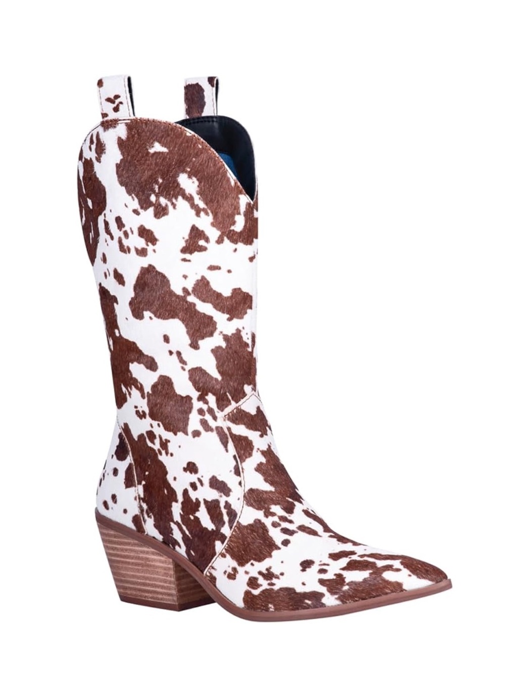 Dingo Cow Print Western Cowboy Boot - Brown & White 6.5 New In Box - Picture 4 of 6